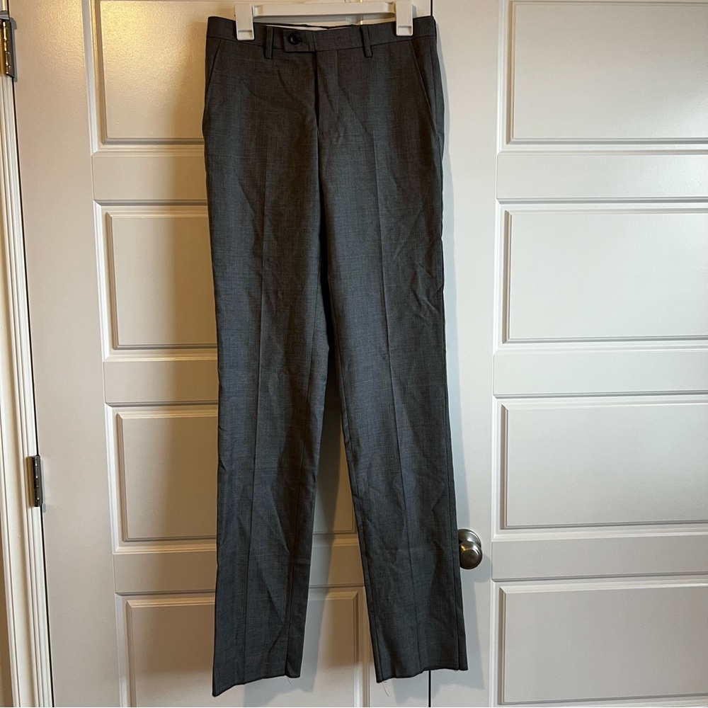 Joseph Abboud Wool Charcoal Dress Pants Sz 30 Waist Unhemmed Length